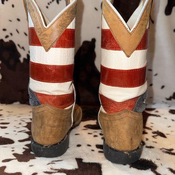 Kids Cowboy Boots | Size 1 | American Flag Patriotic Western Boots - Picture 4 of 7